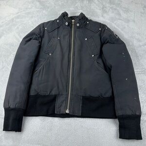 Moose Knuckles Black Bomber Jacket Men Size Small